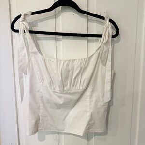 Dynamite Cream Tie-Strap Tank Top